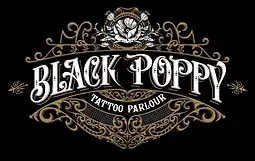The Black Poppy tattoo logo